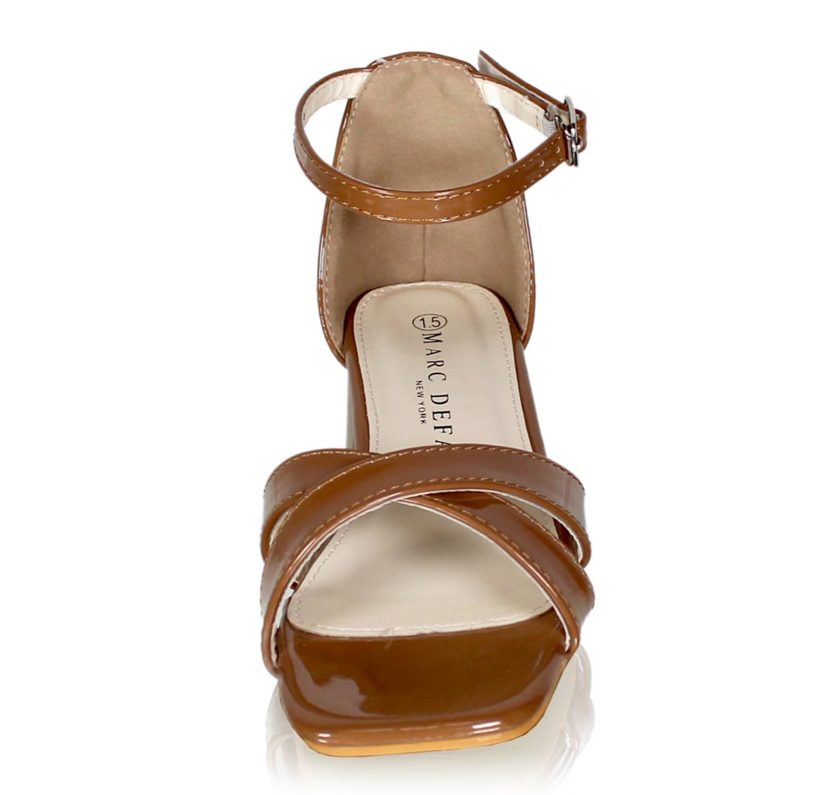 Marc Defang Girls Cross Strap Heels-Nude 2