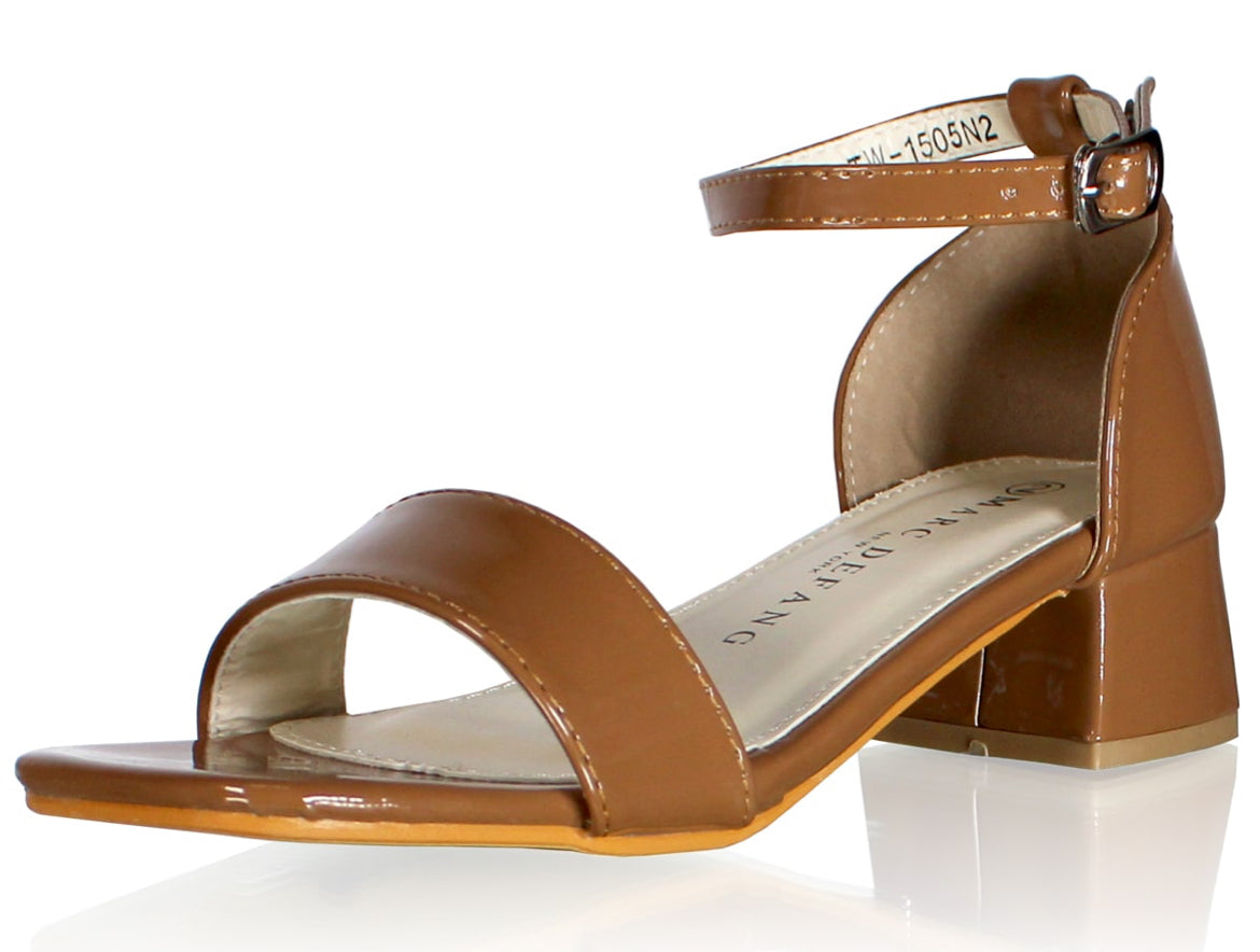 Marc Defang Girls Block Sandal Heels-Nude 2