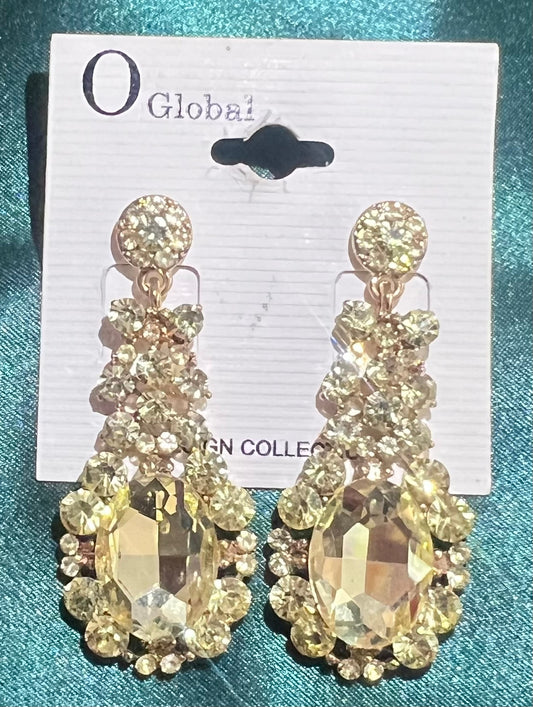 Yellow Pageant Earrings